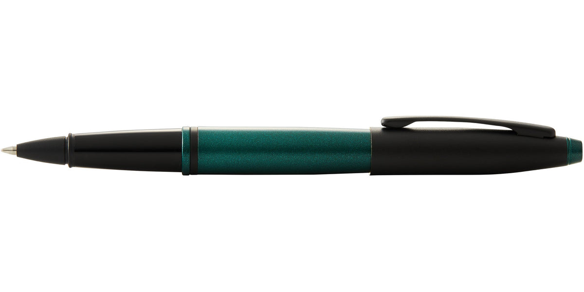 Calais Matte Green and Black Lacquer Rollerball Pen