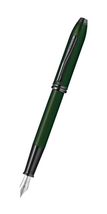 Townsend Matte Green PVD Micro-knurl Fountain Pen