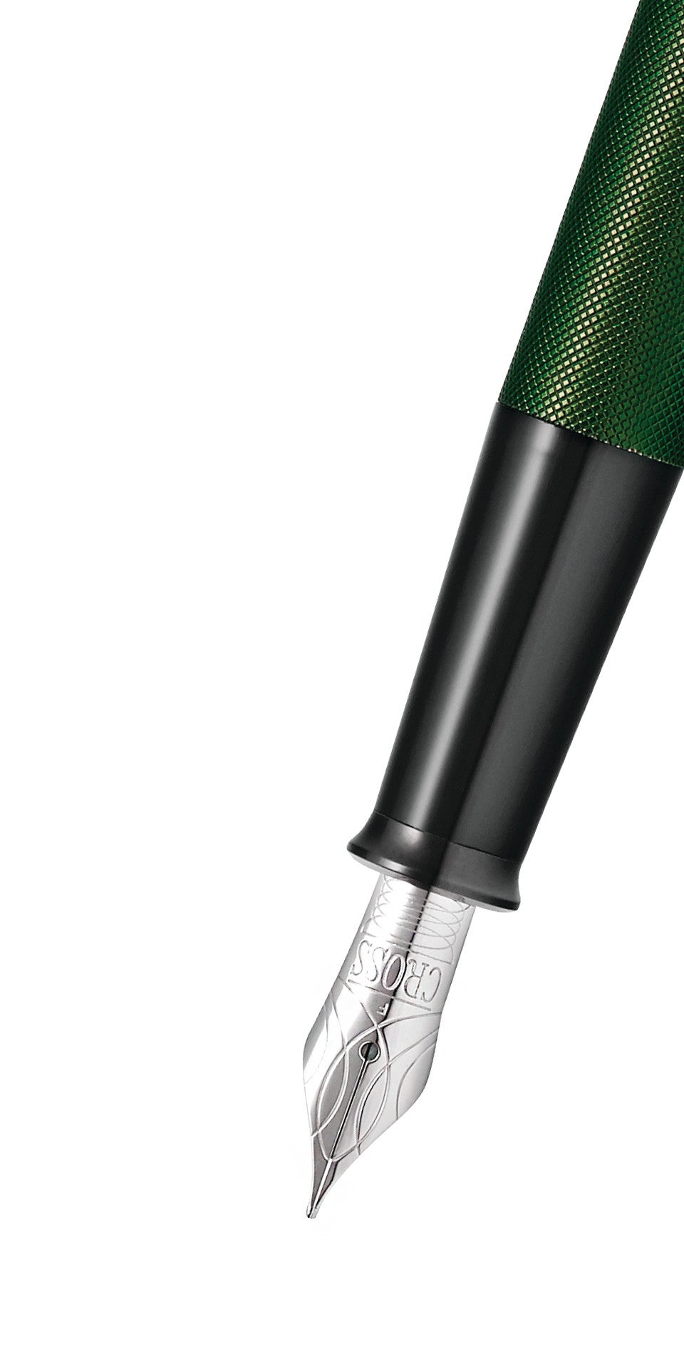 Townsend Matte Green PVD Micro-knurl Fountain Pen