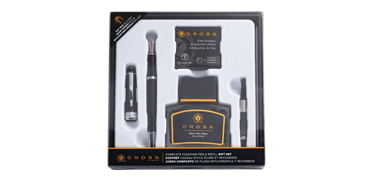 Bailey Black Lacquer Fountain Pen Gift Set