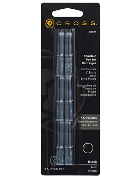 Fountain Pen Ink Cartridge - Black (six per card)