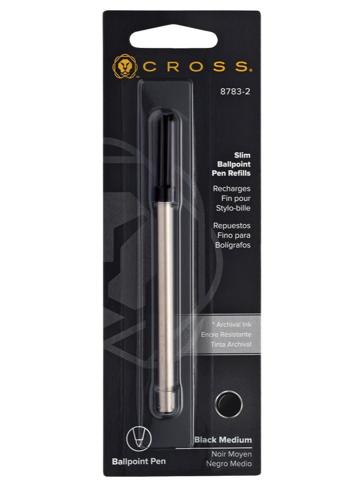 Slim Ballpoint Pen Refill - Black - Single Pack