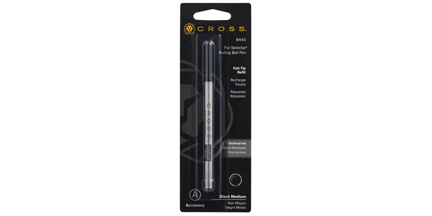 Selectip Porous-Point Pen Refill - Black - Medium - Single Pack