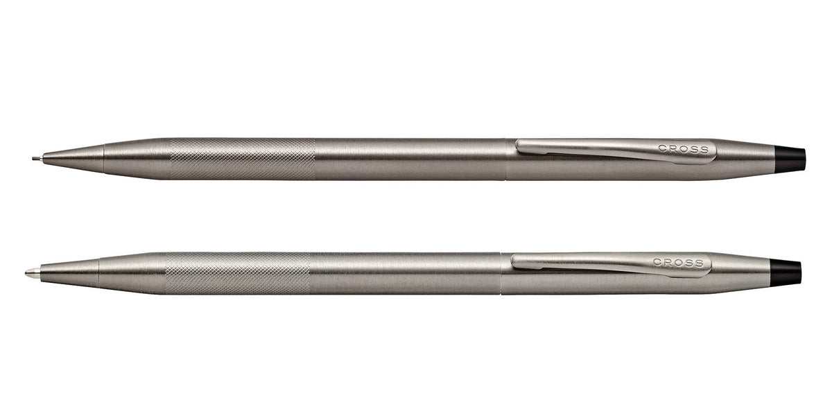 Classic Century Titanium Gray Pen and Pencil Set with Micro-knurl Detail