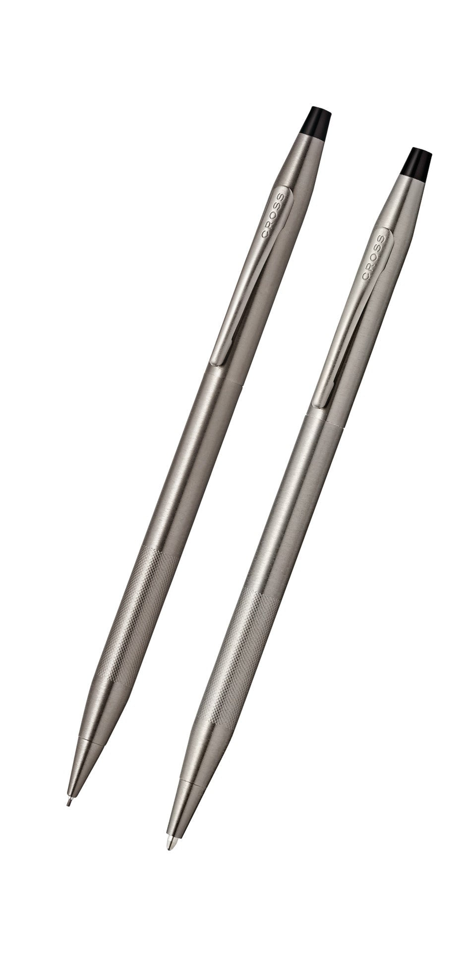 Classic Century Titanium Gray Pen and Pencil Set with Micro-knurl Detail