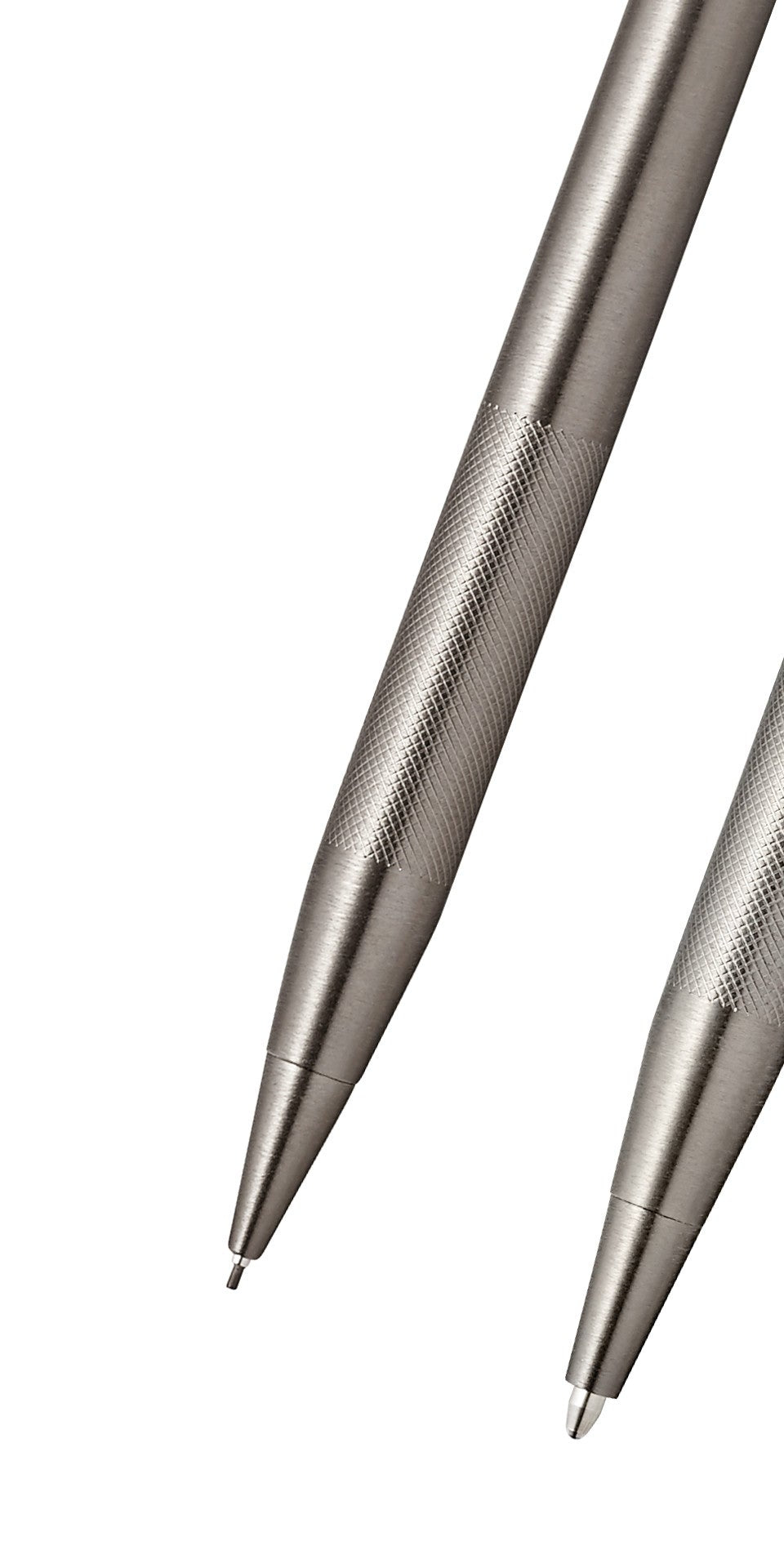 Classic Century Titanium Gray Pen and Pencil Set with Micro-knurl Detail