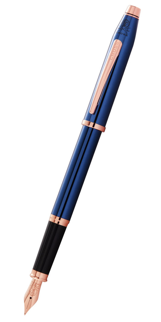 Century II Translucent Cobalt Blue Lacquer Fountain Pen