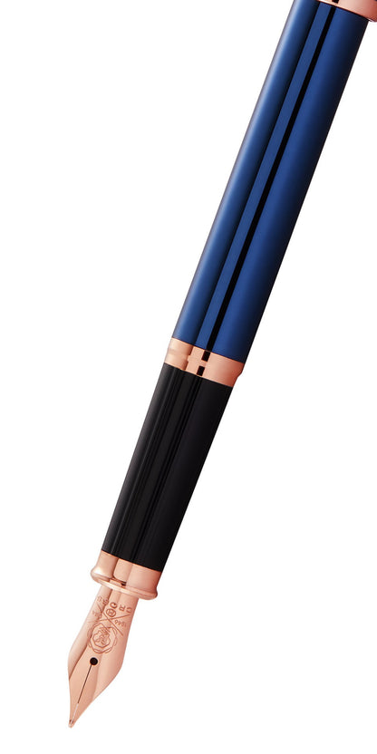 Century II Translucent Cobalt Blue Lacquer Fountain Pen