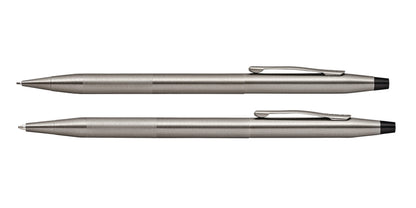 Classic Century Titanium Gray Pen and Pencil Set with Micro-knurl Detail